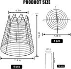 4 Pcs 11.6"×11.6" Plant Protectors from Animals, Sturdy Metal Plant Cages - Image 2