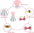 4 Pcs Cat Birthday Hat Bowtie Small Dog Hat Headband Topper Bowtie Adjustable - Image 3