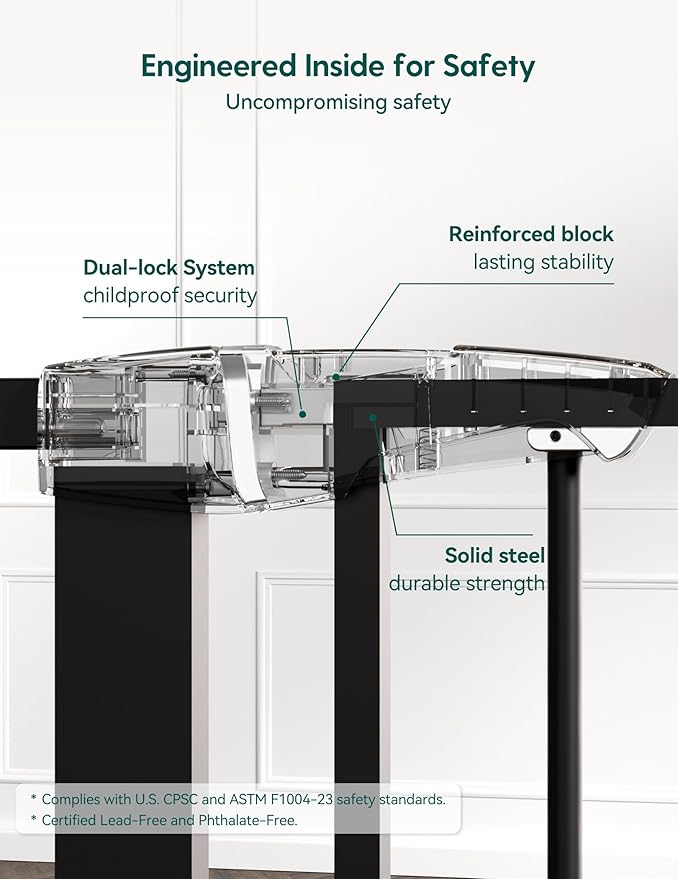 Babelio Extra Wide Baby/Dog Gate PressGuard P7, 29-55" Auto Close - Image 3