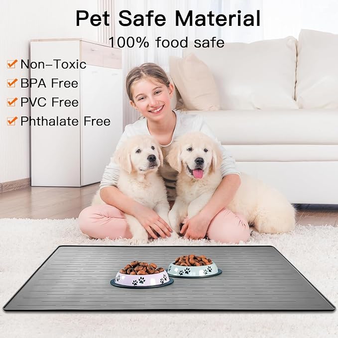 XXXL Pet Food Mat, Nonslip Pet Feeding Mats - Image 4