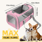 Soft - Sided Pet Carrier for Cats and Small Dogs, Airline - Approved, Foldable - Image 7