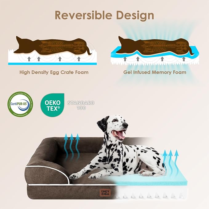 EHEYCIGA Orthopedic Dog Beds for Extra Large Dogs, Waterproof Memory Foam XXL - Image 4