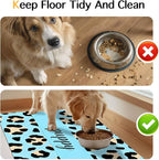 Puppy Feeding Mat 24x16 inch Blue Leopard Print Pet Bowl Placemat Non Slip - Image 8