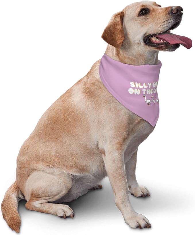 Silly Goose on The Loose Triangle Dog Bandana, Summer Bandana Funny Triangle - Image 2