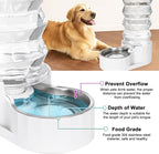 RIZZARI Gravity Dog Water Dispenser: 8L Large Auto-Refill Stainless Steel Pet - Image 5