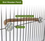 Rypet Parrot Natural Wood Stand Perch, Swing U Shape Natural Parrot Perch - Image 4