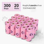 Dog Poop Bags Rolls 300 Count Biodegradable Poop Bags Refills - Image 7