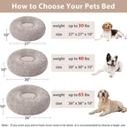 WNPETHOME Calming Dog Bed Cat Bed Donut, Faux Fur Pet Bed Self-Warming Donut - Image 4
