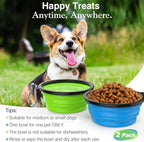 Pawaboo Silicone Collapsible Dog Bowls 2 Pack, 5.1 x 3.5 x 2.1 in, Lid Included - Image 5
