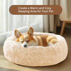 JOLLYVOGUE Calming Dog Bed Medium Size Dog, Anti-Anxiety Donut Medium Pet Bed - Image 4