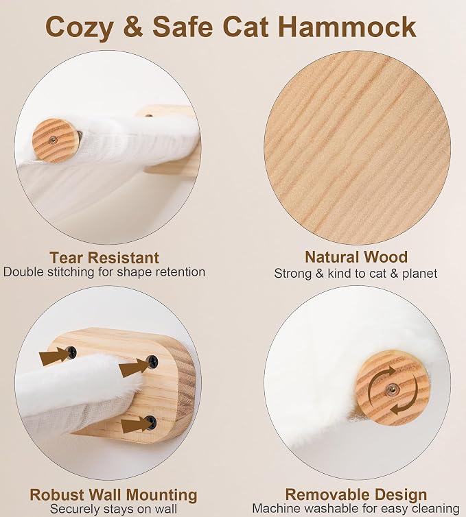 Cat Wall Shelves Set of 4, - Image 4