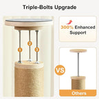 FUKUMARU Floor to Ceiling Cat Tree, 6 Level Adjustable Height Climbing Tower - Image 5