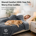 LOOBANI Waterproof Blanket for Bed: Reversible Soft Flannel King Size Bed - Image 2
