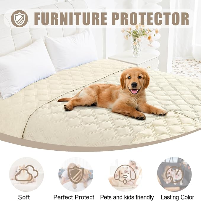 Smiry Waterproof Dog Bed Cover Blanket 68x82, Soft Reversible Pet Blanket - Image 8