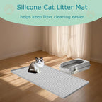 Cat Litter Mat for Litter Box, Silicone Large Cat Litter Trapping Mat - Image 4