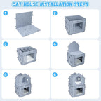 2-Storey Detachable Cat House for Indoor Cats Bed, Covered Beds & Furniture - Image 9