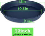 2 Pack of Bird Bath Bowl 12", 1.6" Depth, 10 12 inch Birdbath Bowls Dish Only - Image 2