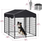 Dog Kennel Outdoor, 4.5' x 4' x 4' Outside Dog Kennel - Image 2