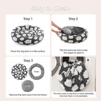 JOEJOY Donut Large Dog Bed, Cute Round Calming Dog Bed - Image 5