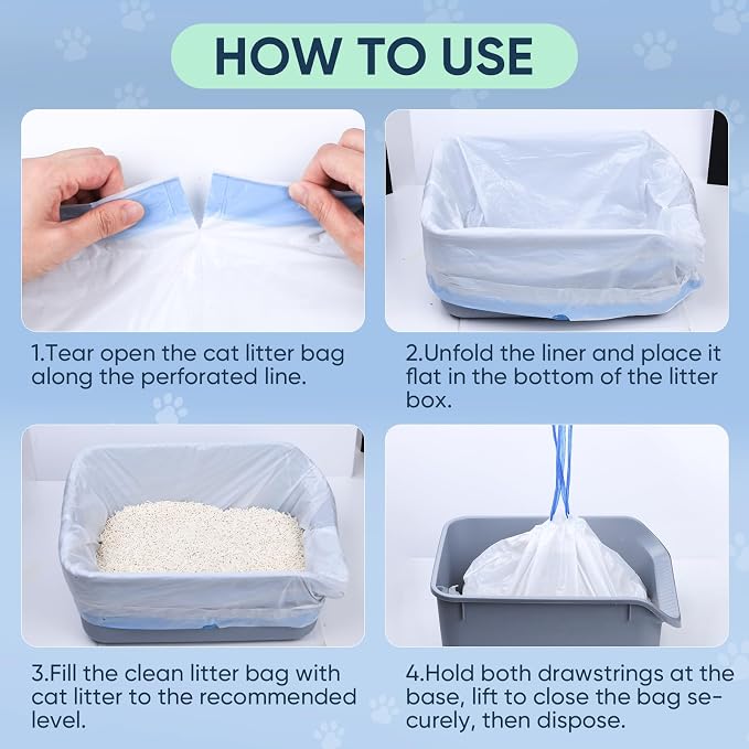 160 Count Cat Litter Box Liners Compatible - Image 6