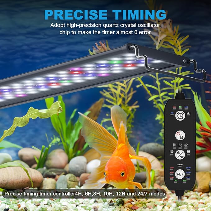 SEAOURA Led Aquarium Light for 24 Inch to 30 Inch Fish Tank, 24/7 Cycle and DIY - Image 5