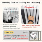 Lumizone Extra Tall Pet Gate 55.12" High Pressure Mounted 63.39"-67.90" Extra - Image 3