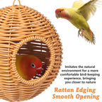 BNOSDM Rattan Bird Nest Parrot Nesting House Parakeet Hanging Swing Soft - Image 8
