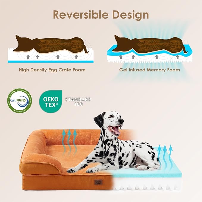 EHEYCIGA Orthopedic XL Dog Beds, Waterproof Memory Foam Dog Bed - Image 4