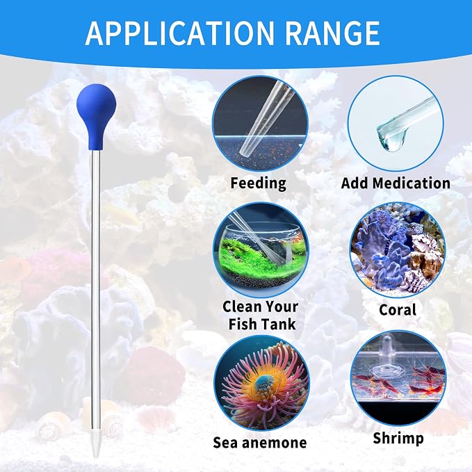 2 Pcs 18.5 in Long Pipette for Fish Tank Coral Food Feeder Long Syringe - Image 6