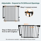 Cumbor 34" Extra Tall No Bottom Bar Baby Gate - Image 3
