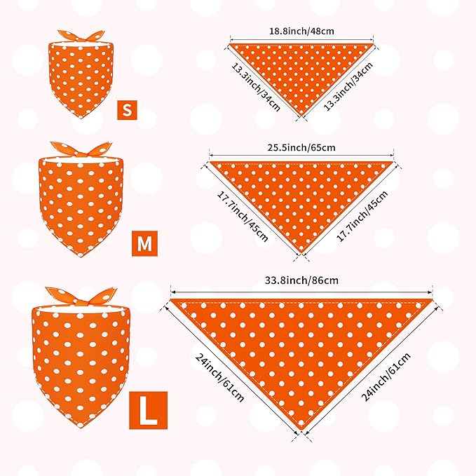 30 Pcs Polka Dot Dog Bandanas for Small Dogs Medium Stitch Dog Bandana Bulk - Image 2