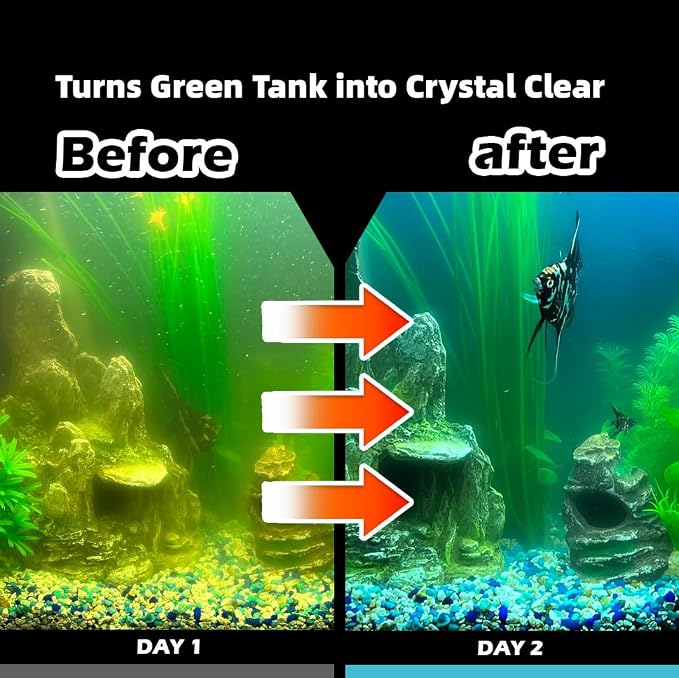 COOSPIDER Aquarium Filter 200GPH U-V Fish Tank Green Clean Machine - Image 5