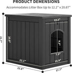 Cat Litter Box Enclosure, Plastic Hidden Litter Box Side Table - Image 2
