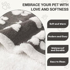 Waterproof Blanket for Dog Puppy Cat, Cute 3D Textured Paw Dog Blanket for Bed - Image 3