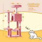 DUMOS Small 44 Inch Cat Tree Tower, Cat Climbing Tower - Image 2