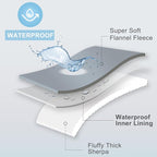 gogobunny Waterproof Bed Blanket, Reversible Sherpa Fleece Throw Blanket - Image 5