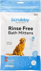 No Rinse Wipes | Rinse Free Shampoo Mittens | Dogs & Cats | Bath Wipes | - Image 2
