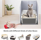 Less-Mess Cat Litter Box Enclosure, Open Top High Side - Image 6
