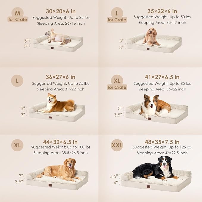EHEYCIGA Extra Large Dog Bed Othorpedic, Memory Foam XL Dog Bed - Image 2
