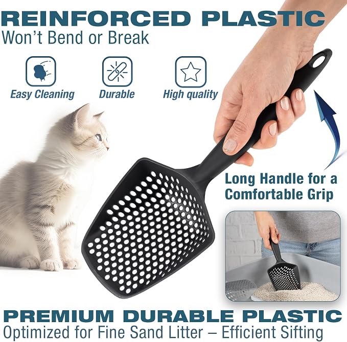 Set of 2 Cat Litter Scoop with Small Holes - Image 2