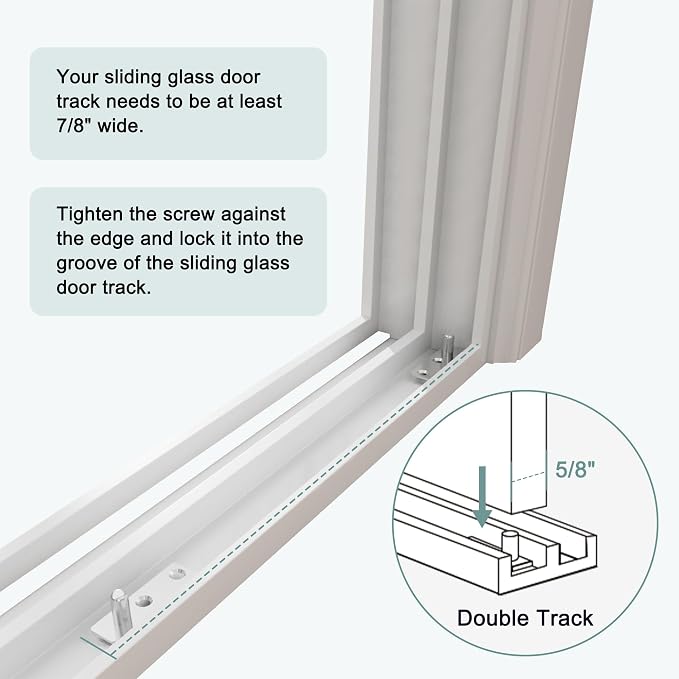 Doggie Door for Sliding Glass Doors, Adjustable Height 76 1/8"-80 7/8" Aluminum - Image 5