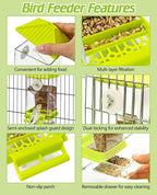 BNOSDM No Mess Automatic Bird Feeder 2 Pcs Anti-Splash Bird Feeder Acrylic - Image 4