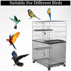 2PCS Bird Cage Cover, Bird Cage Seed Catcher, Birdcage Cover Skirt, Airy Nylon - Image 6