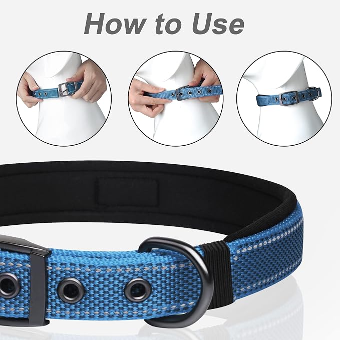 PetiFine Neoprene Padded Dog Collar, Heavy Duty Comfort Dog Collar - Image 6