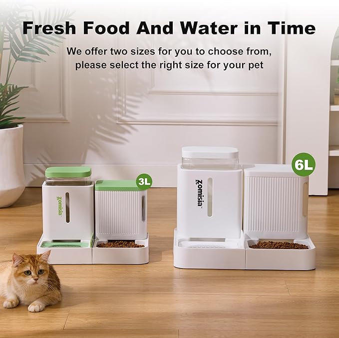 Gravity Cat Feeder and Water Dispenser, 2 in 1 Automatic Cat Feeder - Image 7