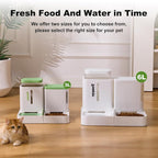 Automatic Cat Feeder and Water Dispenser Set, 2 in 1 Gravity Cat Food Dispenser - Image 7
