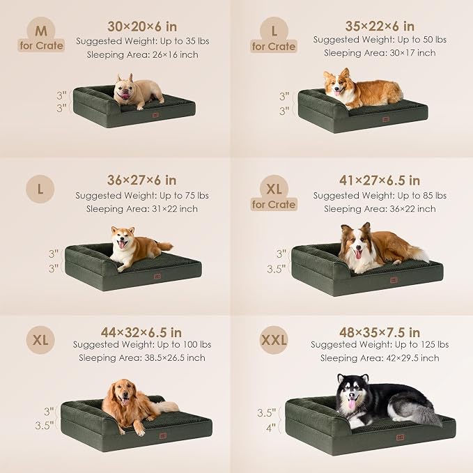 EHEYCIGA Large Dog Bed Memory Foam - Image 2