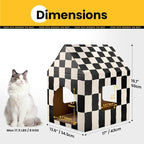 Cardboard Cat House with Scratch Pad & Catnip, Cat Play Scratching House - Image 5