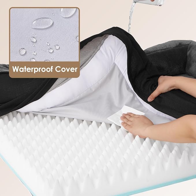 EHEYCIGA Orthopedic Dog Bed for Medium Dog, Waterproof Liner & Washable - Image 4