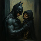 Black Bat Cat Mask and Cloak Costume - Image 7